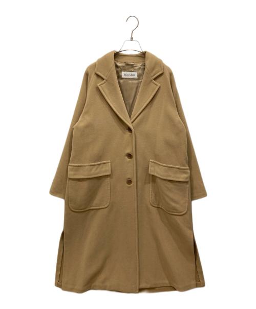 MaxMara（マックスマーラ）MaxMara (マックスマーラ) アンゴラウールロングコート ベージュ サイズ:SIZE 38の古着・服飾アイテム
