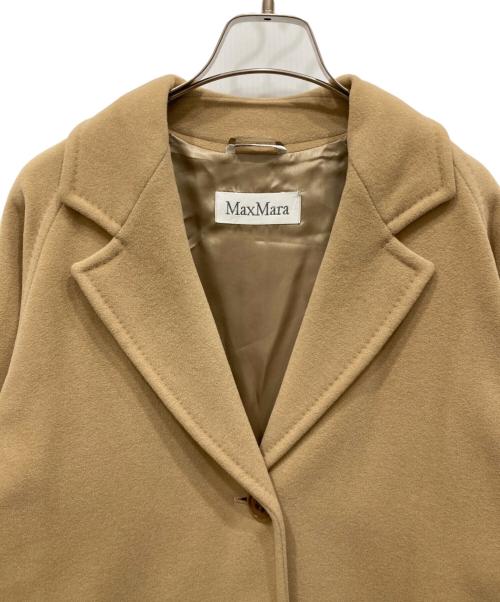 MaxMara（マックスマーラ）MaxMara (マックスマーラ) アンゴラウールロングコート ベージュ サイズ:SIZE 38の古着・服飾アイテム