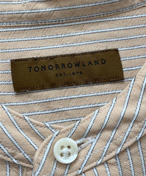 TOMORROW LAND（トゥモローランド）TOMORROW LAND (トゥモローランド) コットンレーヨンワッシャープルオーバーバンドカラーシャツ ベージュ サイズ:Sの古着・服飾アイテム