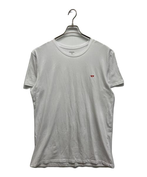 DIESEL（ディーゼル）DIESEL (ディーゼル) Tシャツ ホワイト×レッド サイズ:XXLの古着・服飾アイテム