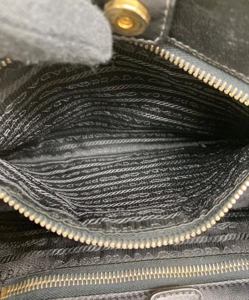 PRADA（プラダ）PRADA (プラダ) リボンナイロントートバッグ ブラックの古着・服飾アイテム