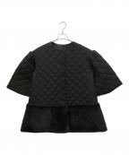 HUIT bouquetユイット ブーケ）の古着「エコファー ヘム キルティング コート」｜ブラック