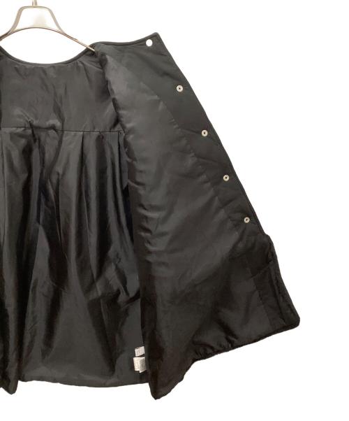 HUIT bouquet（ユイット ブーケ）HUIT bouquet (ユイット ブーケ) エコファー ヘム キルティング コート ブラック サイズ:Mの古着・服飾アイテム