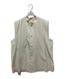 HOMME PLISSE ISSEY MIYAKE（オム プリッセ イッセイ ミヤケ）の古着「プリーツベスト」｜アイボリー