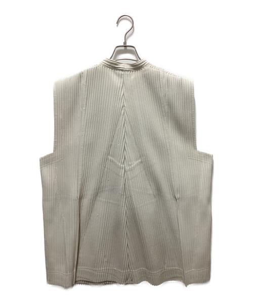 HOMME PLISSE ISSEY MIYAKE（オム プリッセ イッセイ ミヤケ）HOMME PLISSE ISSEY MIYAKE (オム プリッセ イッセイ ミヤケ) プリーツベスト アイボリー サイズ:3の古着・服飾アイテム