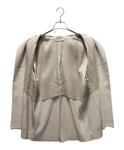 HOMME PLISSE ISSEY MIYAKE（オム プリッセ イッセイ ミヤケ）HOMME PLISSE ISSEY MIYAKE (オム プリッセ イッセイ ミヤケ) プリーツベスト アイボリー サイズ:3の古着・服飾アイテム