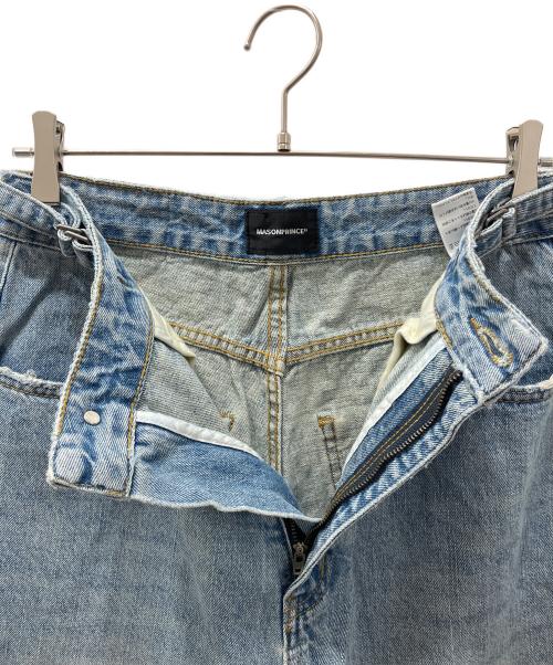 masonprince（メゾンプリンス）masonprince (メゾンプリンス) サイドベルト ワイド フレアデニム インディゴ サイズ:2の古着・服飾アイテム