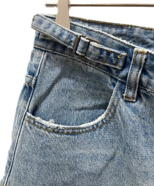 masonprince（メゾンプリンス）masonprince (メゾンプリンス) サイドベルト ワイド フレアデニム インディゴ サイズ:2の古着・服飾アイテム