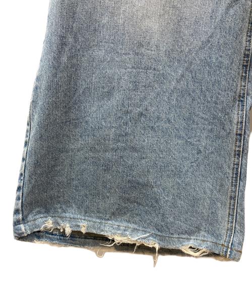 masonprince（メゾンプリンス）masonprince (メゾンプリンス) サイドベルト ワイド フレアデニム インディゴ サイズ:2の古着・服飾アイテム