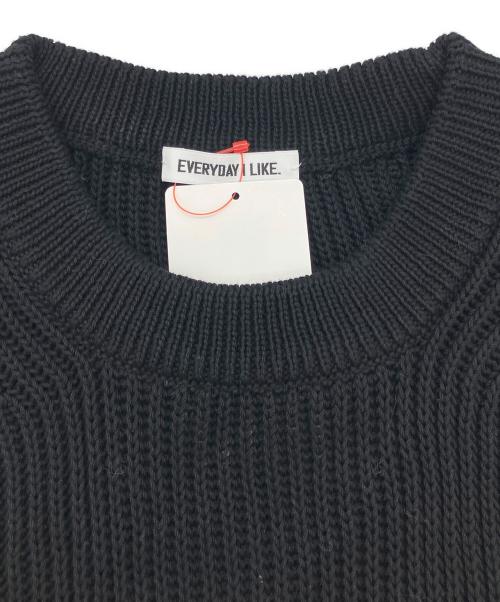EVERYDAY I LIKE.（エヴリデイ アイ ライク）EVERYDAY I LIKE. (エヴリデイ アイ ライク) Polite ニット ベスト ブラック サイズ:FREEの古着・服飾アイテム