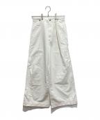 Plageプラージュ）の古着「chino tuck パンツ」｜ホワイト