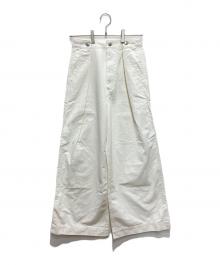 Plage（プラージュ）の古着「chino tuck パンツ」｜ホワイト