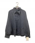 Plageプラージュ）の古着「WOOL SKIPPER ブラウス」｜グレー
