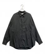 Graphpaperグラフペーパー）の古着「Broad Oversized Regular Collar Shirt」｜ブラック