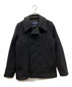 COMME des GARCONS HOMMEコムデギャルソン オム）の古着「Pコート メルトンコート」｜チャコールグレー