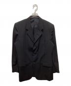 Yohji Yamamoto COSTUME D' HOMMEヨウジヤマモト コスチュームドオム）の古着「GABARDINE 3BUTTON SINGLE JACKET」｜ブラック