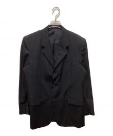Yohji Yamamoto COSTUME D' HOMME（ヨウジヤマモト コスチュームドオム）の古着「GABARDINE 3BUTTON SINGLE JACKET」｜ブラック