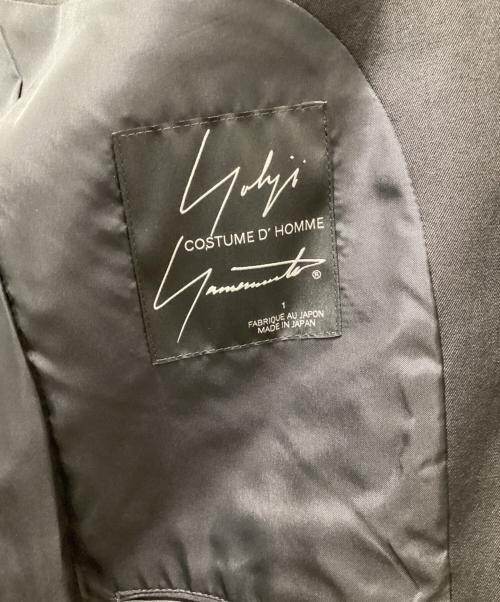 Yohji Yamamoto COSTUME D' HOMME（ヨウジヤマモト コスチュームドオム）Yohji Yamamoto COSTUME D' HOMME (ヨウジヤマモト コスチュームドオム) GABARDINE 3BUTTON SINGLE JACKET ブラック サイズ:１の古着・服飾アイテム