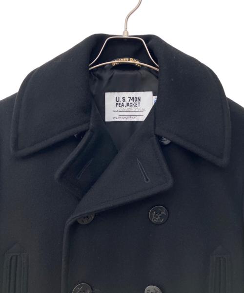 SCHOTT BROS.（ショットブロス）SCHOTT BROS. (ショットブロス) STEVEN ALAN (スティーブンアラン) 別注PEAJACKET ブラック サイズ:Mの古着・服飾アイテム