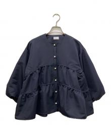 Sono（ソーノ）の古着「ティアードフレアジャケットブラウス」｜ネイビー