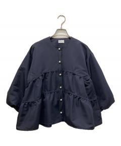 YOIHI フリルギャザージャケット　ネイビー 中古・古着通販】YOIHI (ヨイヒ) フリルギャザーマウンテンパーカー