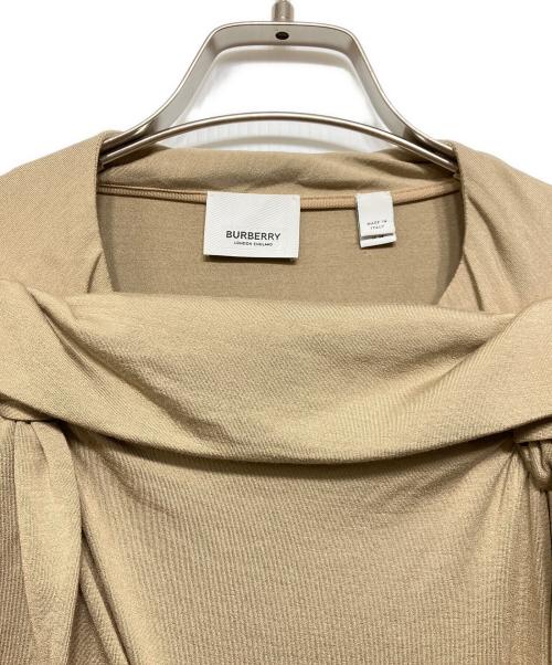 BURBERRY（バーバリー）BURBERRY (バーバリー) Tie Detail Tri-tone Silk Jersey Dress ベージュ サイズ:36の古着・服飾アイテム