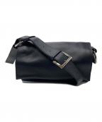 BEARDSLEYビアズリー）の古着「レザーボディバッグ」｜ブラック