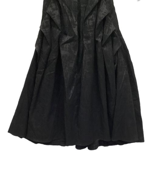 L'AUBE BLANC（ローブ ブラン）L'AUBE BLANC (ローブ ブラン) Tuck drape Jacquard Dress ブラック サイズ:S 未使用品の古着・服飾アイテム