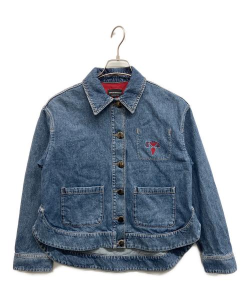 EMPORIO ARMANI（エンポリオ アルマーニ）EMPORIO ARMANI (エンポリオ アルマーニ) バレンタインカプセルデニムジャケット インディゴ サイズ:40の古着・服飾アイテム