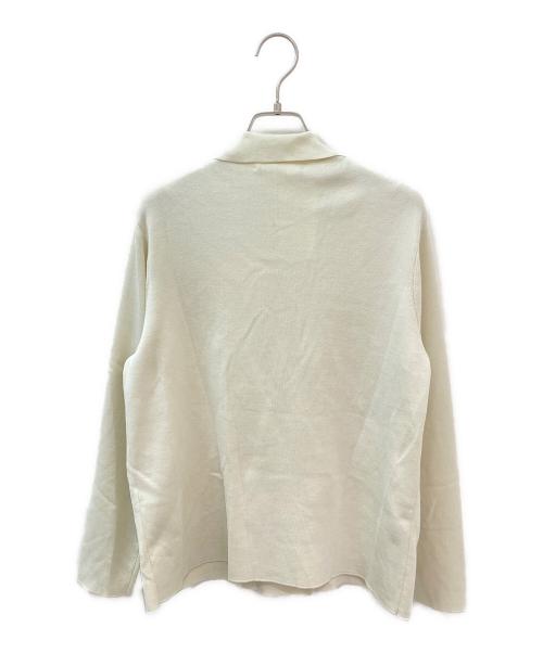 ebure（エブール）ebure (エブール) コットンシルク ニットジャケット アイボリー サイズ:38の古着・服飾アイテム