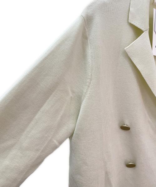 ebure（エブール）ebure (エブール) コットンシルク ニットジャケット アイボリー サイズ:38の古着・服飾アイテム