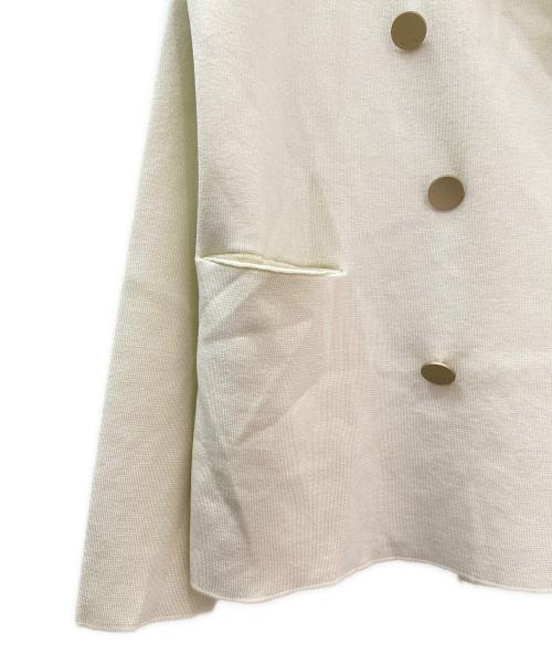 ebure（エブール）ebure (エブール) コットンシルク ニットジャケット アイボリー サイズ:38の古着・服飾アイテム