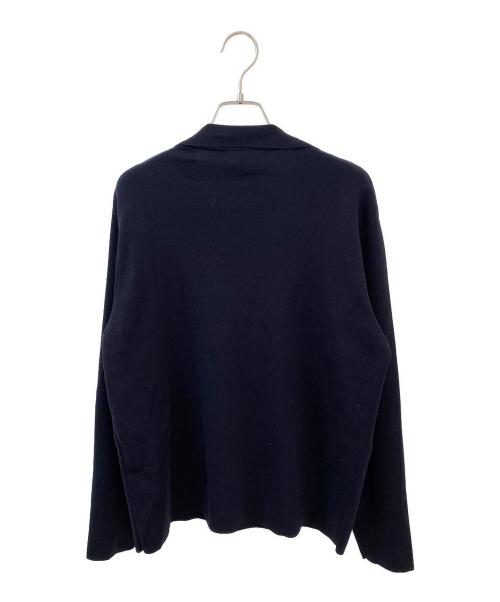 ebure（エブール）ebure (エブール) コットンシルク ニットジャケット ネイビー サイズ:38の古着・服飾アイテム