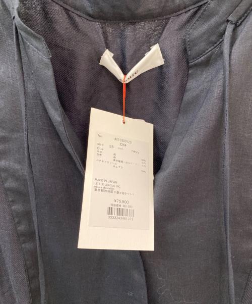 ebure（エブール）ebure (エブール) ラミーツイル ワンピース ネイビー サイズ:38の古着・服飾アイテム