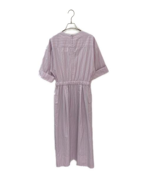 ebure（エブール）ebure (エブール) コットンカラーストライプ ワンピース ピンク サイズ:38の古着・服飾アイテム