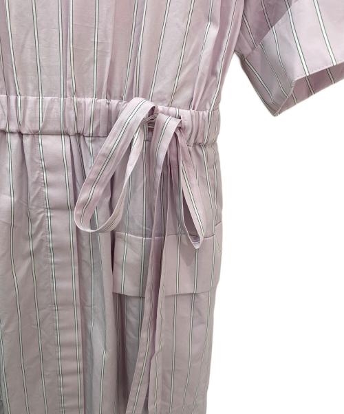 ebure（エブール）ebure (エブール) コットンカラーストライプ ワンピース ピンク サイズ:38の古着・服飾アイテム