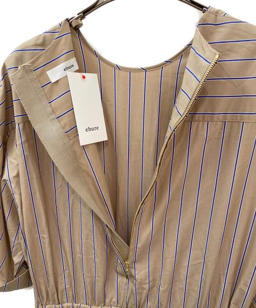 ebure（エブール）ebure (エブール) コットンカラーストライプ ワンピース ベージュ サイズ:38の古着・服飾アイテム