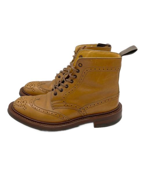 Tricker's（トリッカーズ）Tricker's (トリッカーズ) ウィングチップブーツ キャメル サイズ:UK6の古着・服飾アイテム