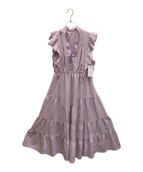 Snidel（スナイデル）Snidel (スナイデル) デザインティアードワンピース パープル サイズ:Mの古着・服飾アイテム