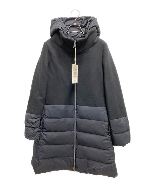 HERNO（ヘルノ）HERNO (ヘルノ) ウール切替ダウンコート ブラック サイズ:42 未使用品の古着・服飾アイテム