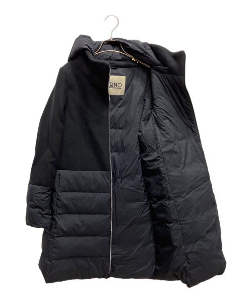HERNO（ヘルノ）HERNO (ヘルノ) ウール切替ダウンコート ブラック サイズ:42 未使用品の古着・服飾アイテム