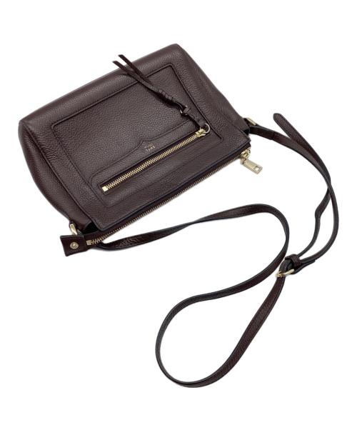 LOWELL（ロウェル）LOWELL (ロウェル) Flame/レザーショルダーBAG ブラウンの古着・服飾アイテム