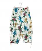 JUNYA WATANABE COMME des GARCONS MAN PINKジュンヤワタナベ コムデギャルソンマン ピンク）の古着「フラワープリントパンツ」｜ブルー