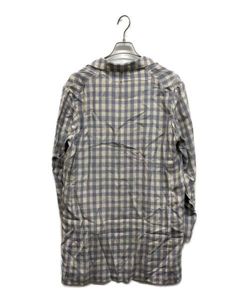 SCYE（サイ）SCYE (サイ) ギンガムチェックチェスターコート グレー×ベージュ サイズ:38の古着・服飾アイテム