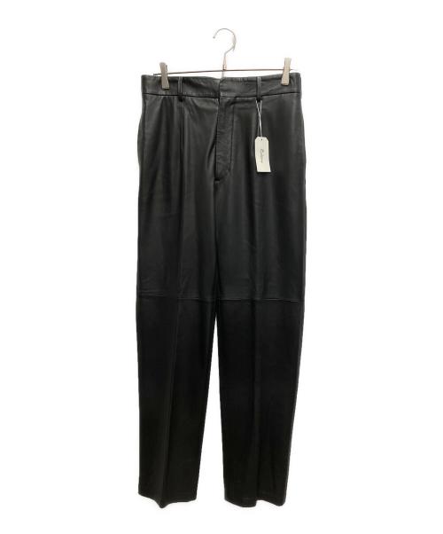 edition（エディション）edition (エディション) ラムレザースラックス ブラック サイズ:M 未使用品の古着・服飾アイテム