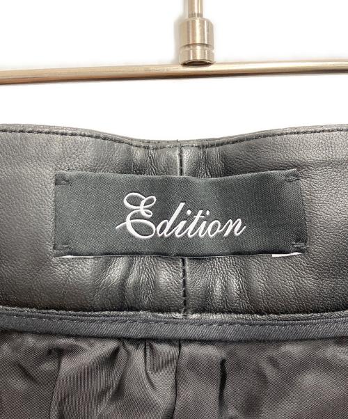 edition（エディション）edition (エディション) ラムレザースラックス ブラック サイズ:M 未使用品の古着・服飾アイテム