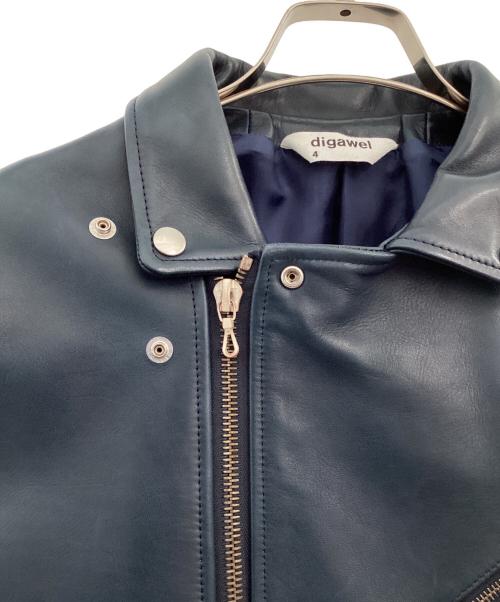 digawel（ディガウェル）DIGAWEL (ディガウェル) ホースレザージャケット ネイビー サイズ:SIZE1の古着・服飾アイテム
