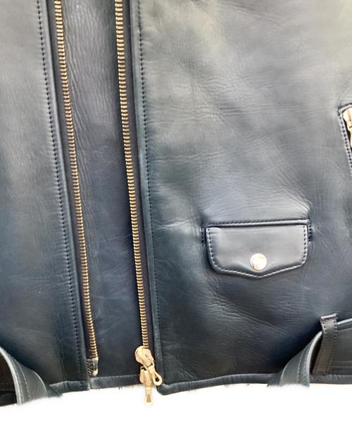 digawel（ディガウェル）DIGAWEL (ディガウェル) ホースレザージャケット ネイビー サイズ:SIZE1の古着・服飾アイテム