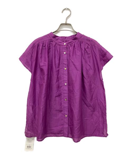 UNTITLED（アンタイトル）UNTITLED (アンタイトル) 綿シルク2WAYブラウス パープル サイズ:2の古着・服飾アイテム