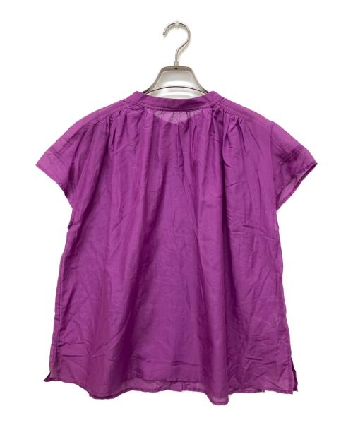 UNTITLED（アンタイトル）UNTITLED (アンタイトル) 綿シルク2WAYブラウス パープル サイズ:2の古着・服飾アイテム